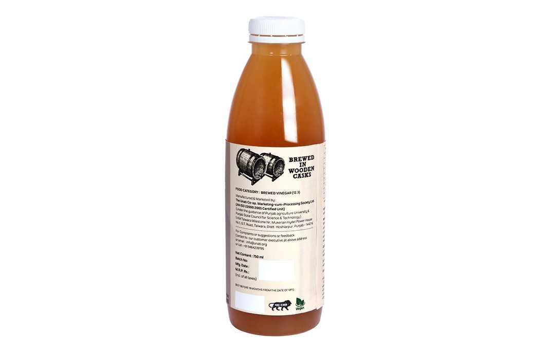 Brewvin Apple Cider Vinegar (Wwith Mother)    Glass Bottle  750 millilitre